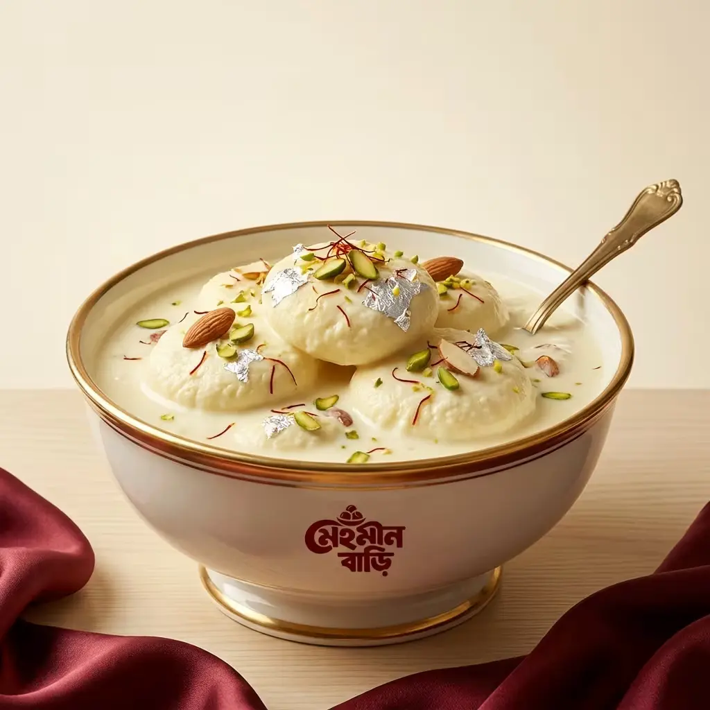 জাফরানি ক্ষীর মালাই রসমলাই image 1